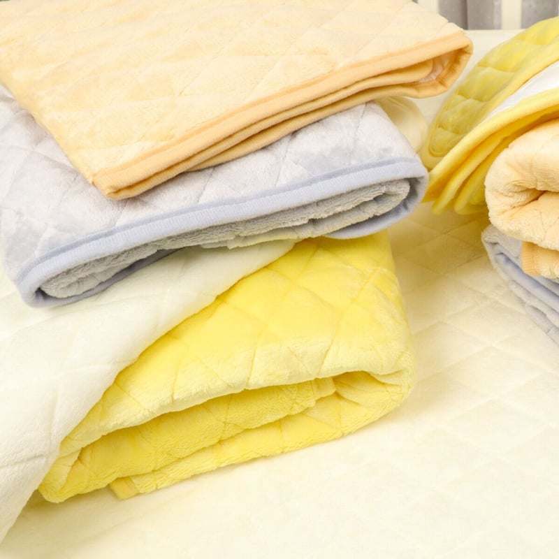 フランネル あったかキルトパッド (70×120cm) 裏面防水 裏面メッシュ