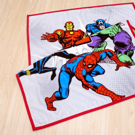 マーベル アベンジャーズ 毛布 (100×140cm) ベビー/キッズ ニューマイヤー MARVEL スパイダーマン アイアンマン キャプテン・アメリカ ハルク aw-moufu100-mcu