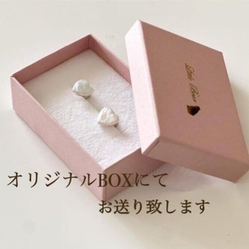 希少 k10 ハート白蝶真珠(ゴールデン)ケシパールピアス 南洋真珠 