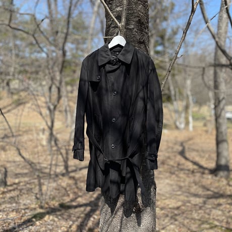 spring coat”single trench black"