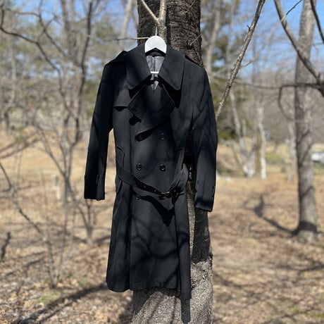 spring coat"double trench black"