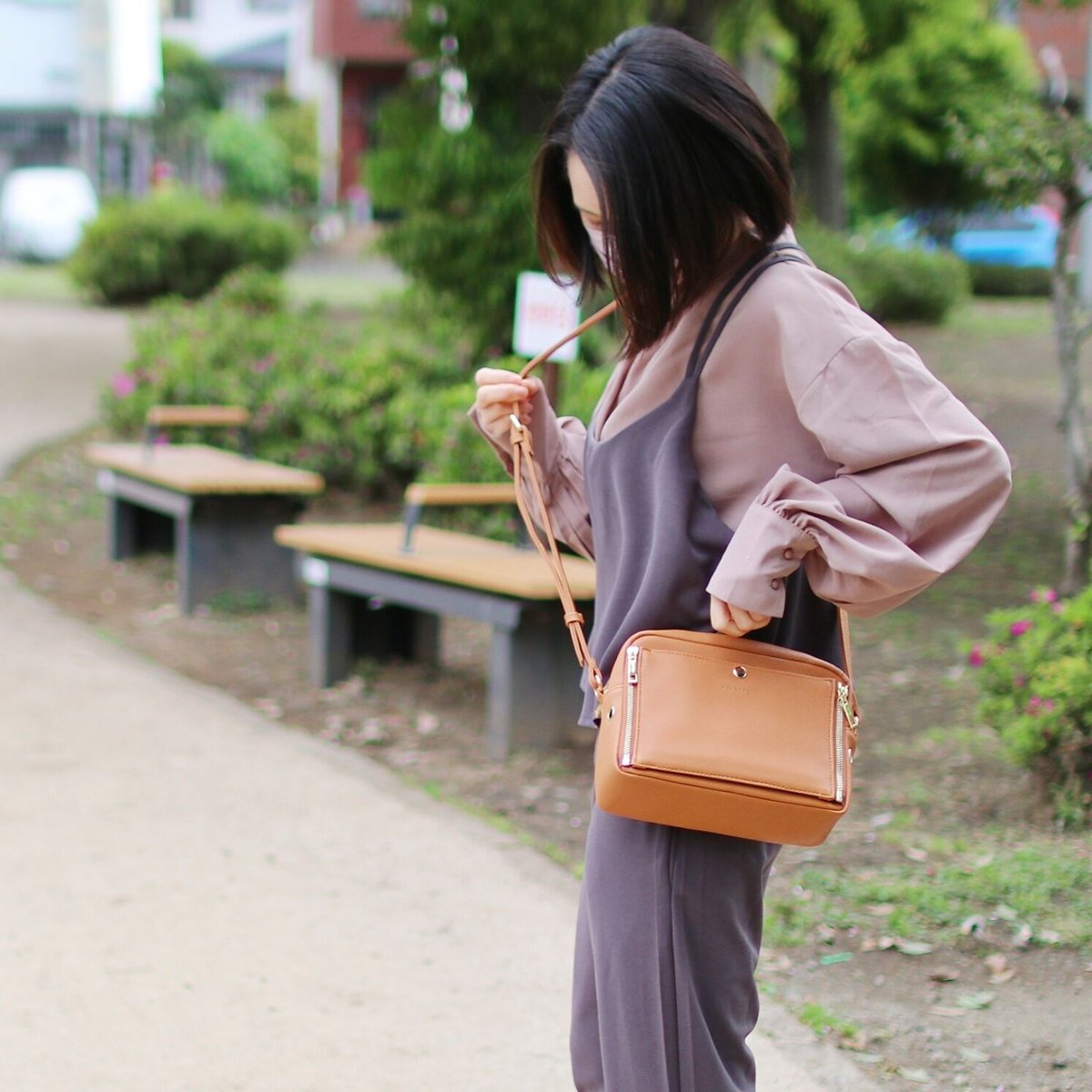 HANYING くるんくるんファー　ミニミニがまぐち　パールショルダー　バッグ HANYING くるんくるんファー ミニミニがまぐち パールショルダー