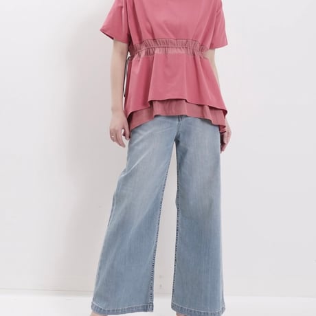 ブリーチデニムサボちゃんお花付き　No.537 FLOWER CUT PANTS | PANTS | JUZU store | ジュズストア