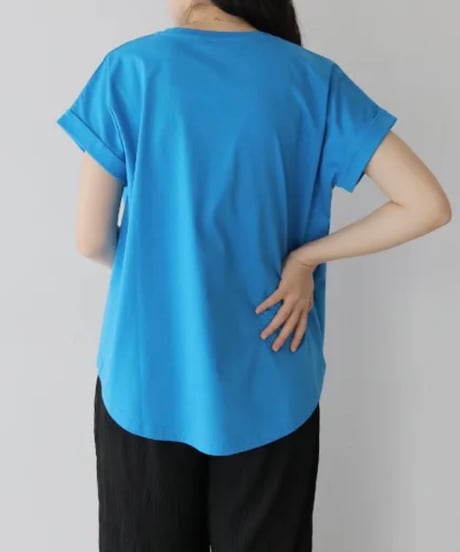 ドライタッチコットン ターンバックTシャツ