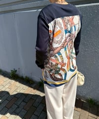 バックスカーフ リブカットソー