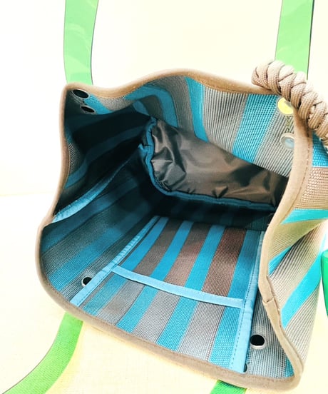 ストライプトートバッグ