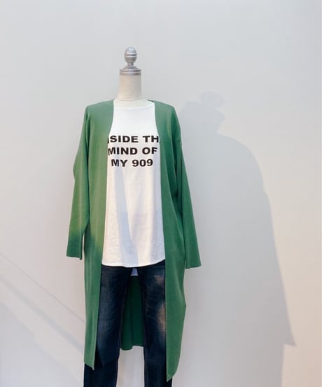 綿ニットロングカーディガン