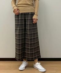 チェックリブワイドパンツ