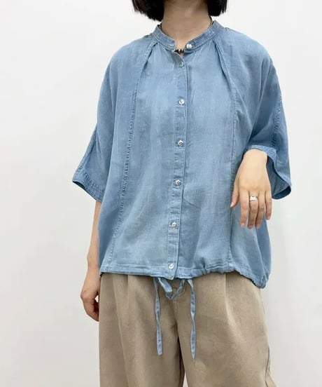 シアーデニムドルマンシャツ
