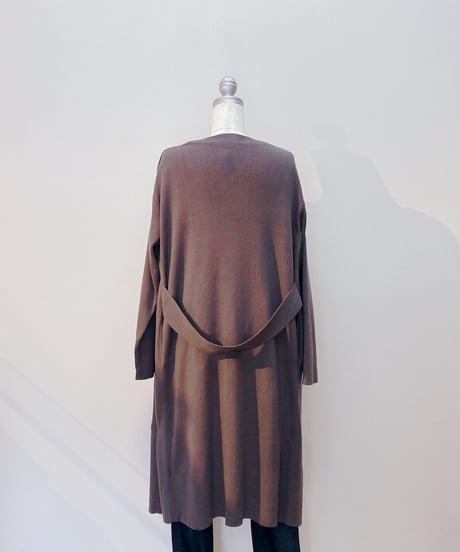 綿ニットロングカーディガン