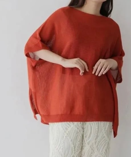 ギマコットン ホールガーメント半袖ニット
