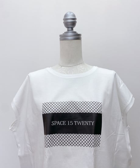 裾メッシュ デザインロゴTシャツ