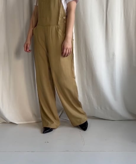 スラブツイルストレートオーバーオール