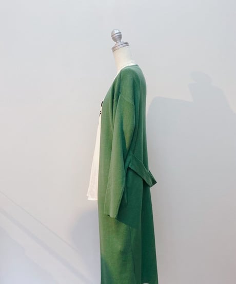 綿ニットロングカーディガン