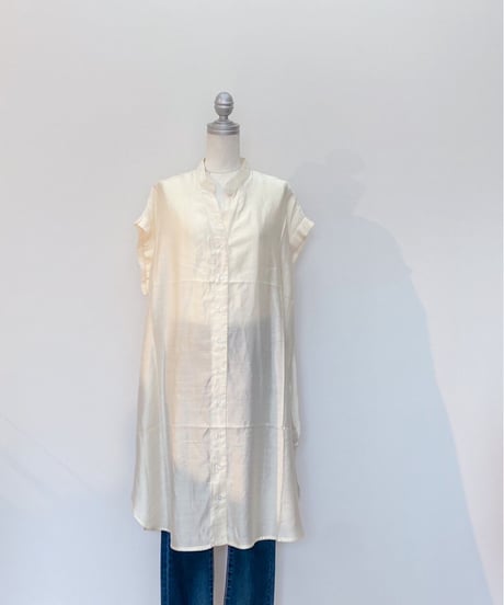 スキッパー ベーシック 半袖ロングシャツ