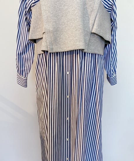 ポンチドッキングシャツワンピース