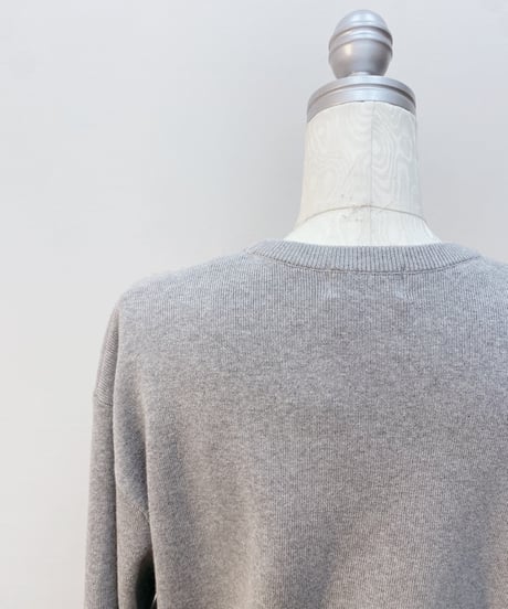シフォン×チュールフラワーモチーフ綿ニット