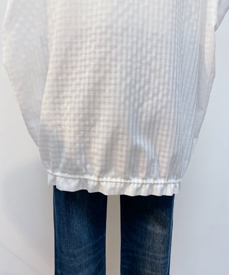 カット×シアーチェックシャツコンビ半袖カットソー
