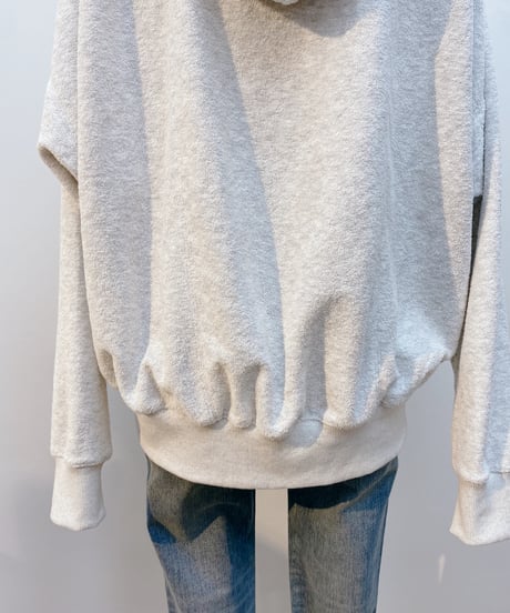 パイルジャージー・プルオーバーパーカー・zip-up