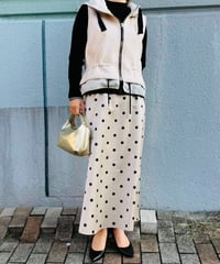 ポルカドットマーメイドスカート