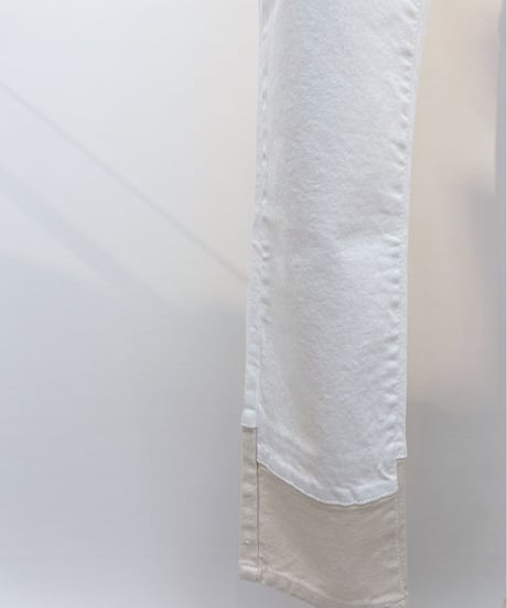 ☆再入荷☆ 裾切替 ロールUP風デニム