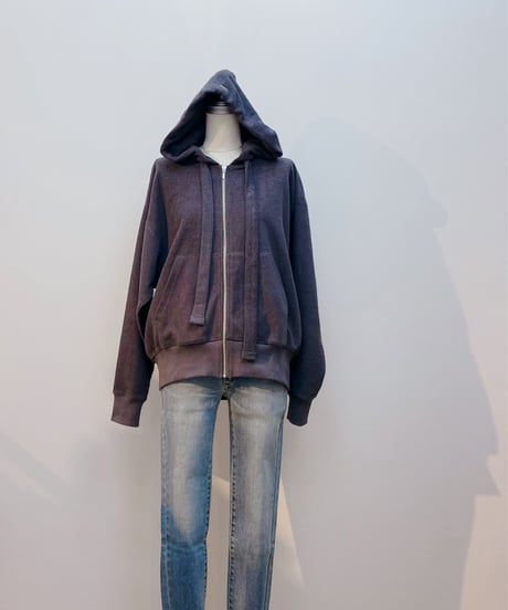 パイルジャージー・プルオーバーパーカー・zip-up