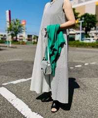 ストライプノースリーブワンピース
