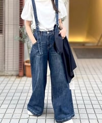 サスペンダーワイドデニム