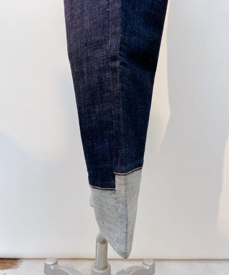 ☆再入荷☆ 裾切替 ロールUP風デニム