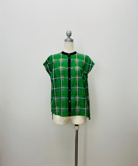 シズルチェック ドロップスリーブシャツ