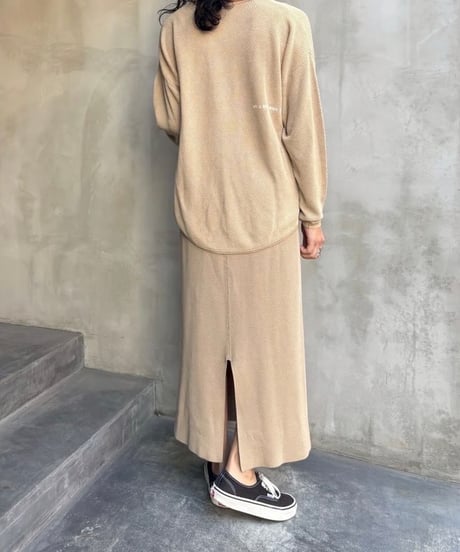 ハニカムワッフル Vネックニット