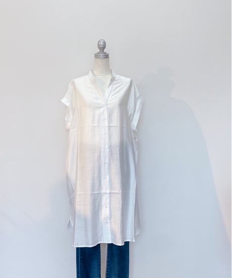 スキッパー ベーシック 半袖ロングシャツ