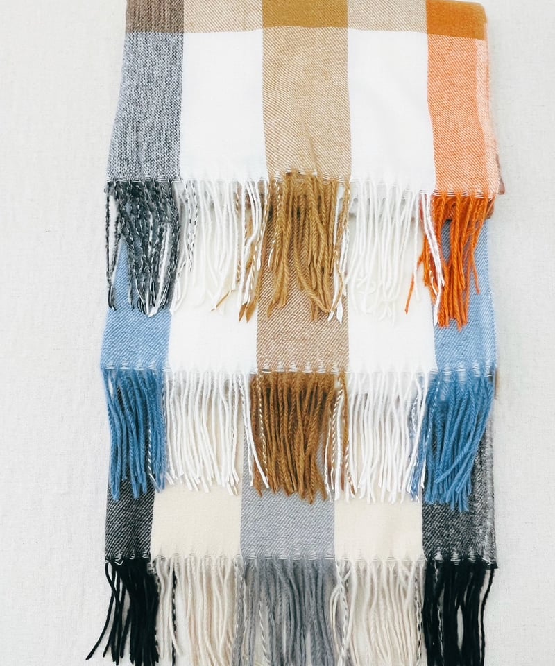 チェック柄ストール | Aujourd'hui