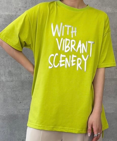 箔プリントロゴルーズTシャツ