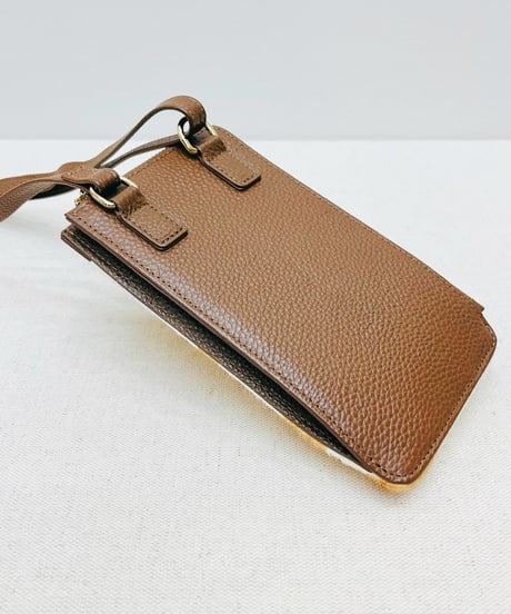 ホースヘアレザースマホポシェット