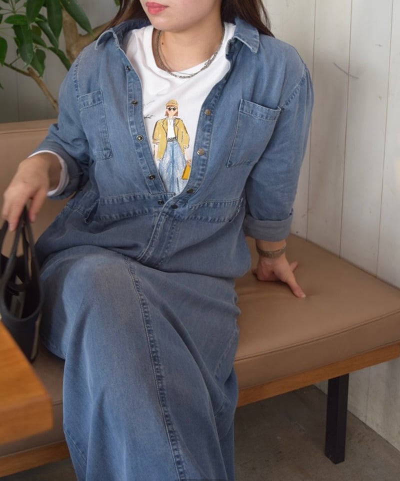 テンセルデニムワンピース | Aujourd'hui