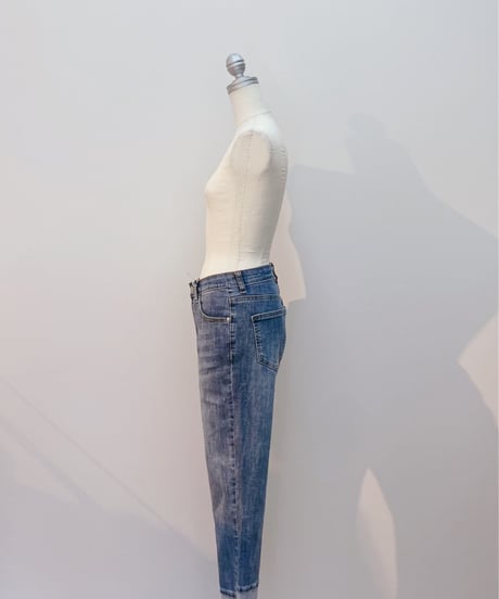 ☆再入荷☆ 裾切替 ロールUP風デニム