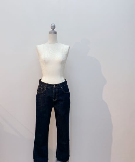 ☆再入荷☆ 裾切替 ロールUP風デニム