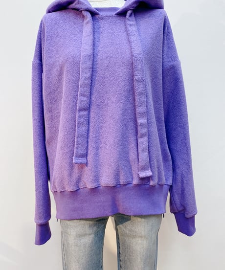 パイルジャージー・プルオーバーパーカー・zip-up