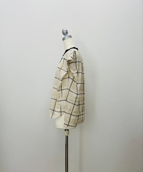 シズルチェック ドロップスリーブシャツ