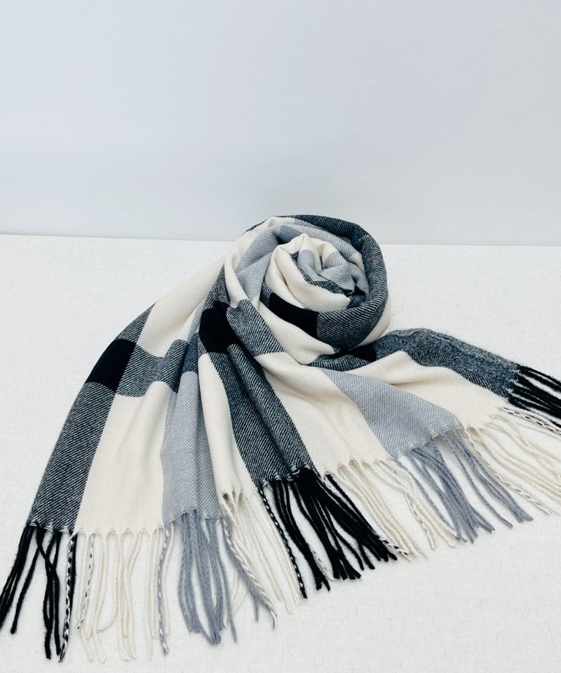 チェック柄ストール | Aujourd'hui