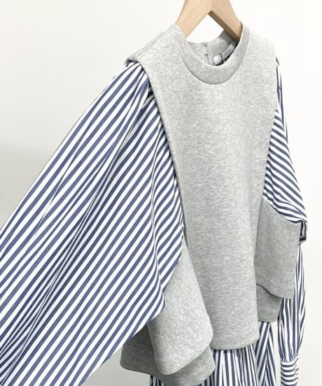 ポンチドッキングシャツワンピース