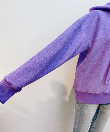 パイルジャージー・プルオーバーパーカー・zip-up
