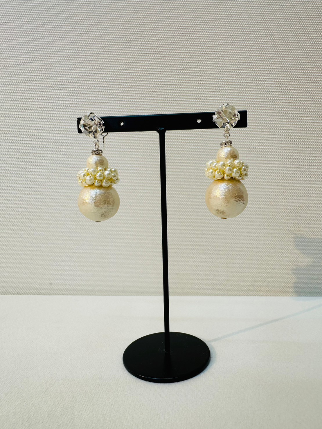 ビジューコットンパールピアス | Aujourd'hui