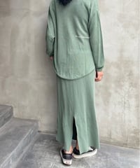 ハニカムワッフル Vネックニット