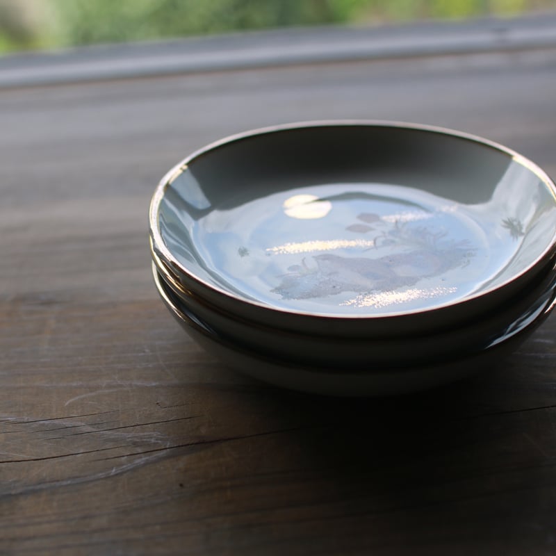 うずらの金彩小皿 | 土井見世 古道具店