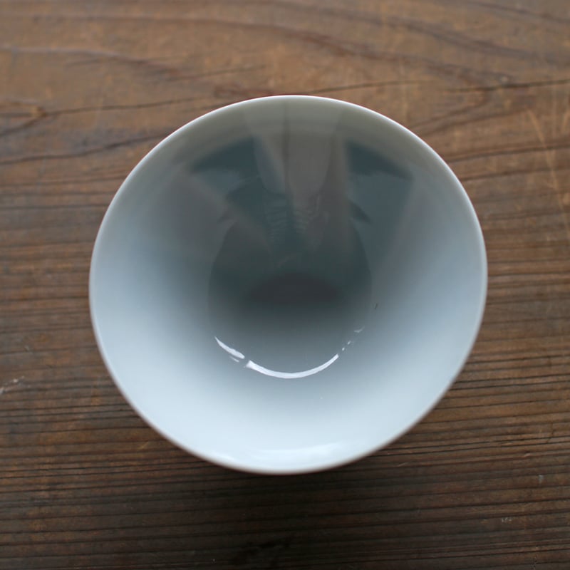 紺色×ベージュ縞模様のお茶碗 | 土井見世 古道具店