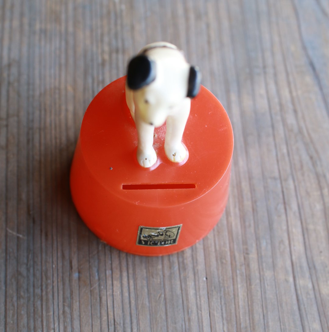 ビクター ニッパー君 置物と貯金箱のセット