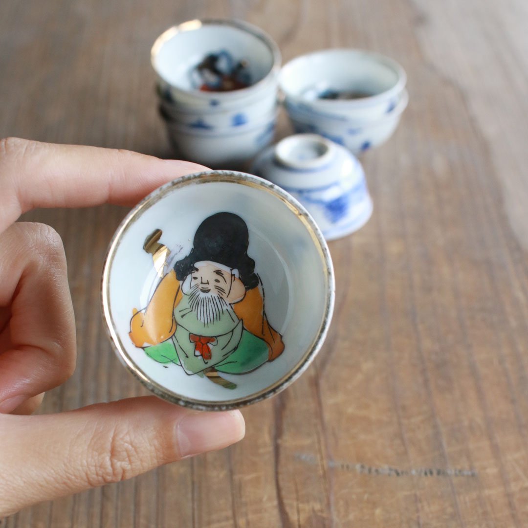 七福神のおちょこセット | 土井見世 古道具店