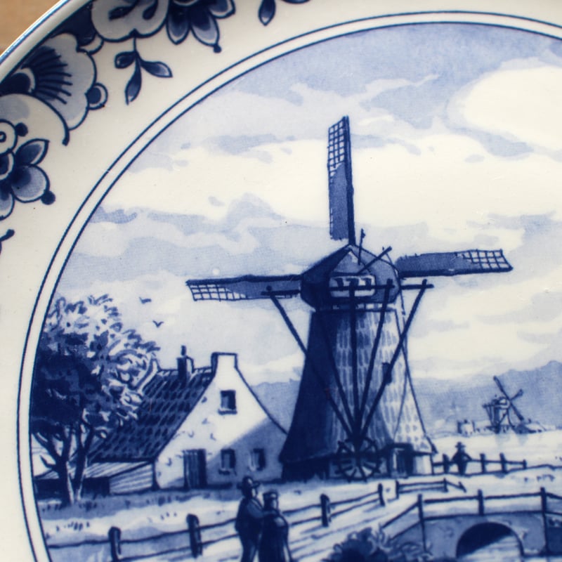 水辺と風車小屋の飾り皿|デルフト焼(Delft) | 土井見世 古道具店 水辺と風車小屋の飾り皿|デルフト焼(Delft) | 土井見世 古道具店